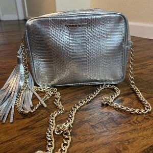 Victoria's secret   Silver Metallic Crossbody Bag